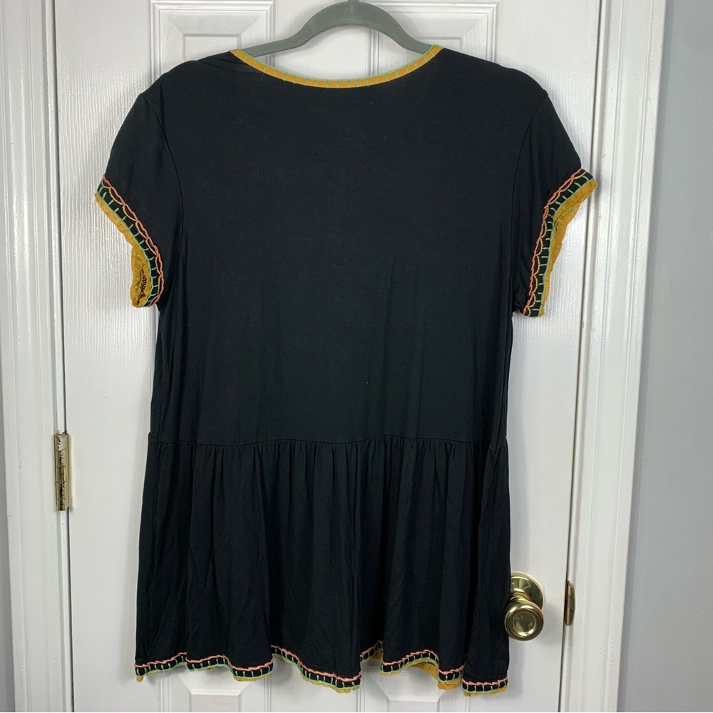 Double D Ranch Women Size Medium Floral Embroidered Tunic Western - Picture 2 of 5
